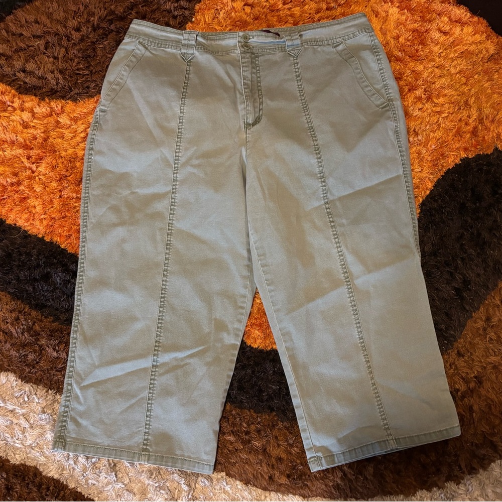 Gloria Vanderbilt, Green, Capri Shorts